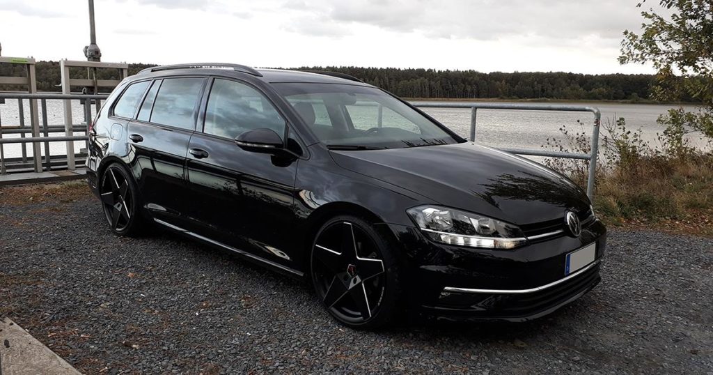 Golf 7 zulässige Felgen - Borbet A Alufelgen auf schwarzem Golf 7