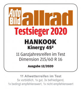 Wie gut sind Hankook Winterreifen - 5 Vorteile und 6 Reifenempfehlungen - Hankook Reifen Kinergy 4S2 Logo