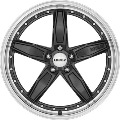Die DOTZ SP5 dark Felge überzeugt mit 5 ausgefallenen Speichen. Draufgänger in guter Qualität für sportliche Autos.