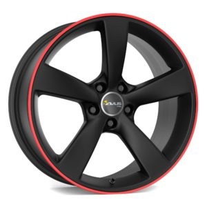 felgen design-avus-racing-af10-felge-schwarz-rot-farbige-outline-alufelge-front